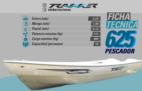 Imagen 3 de 15 de Lancha Tracker Trakker 625 Pescador