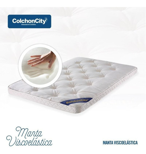 Imagen 1 de 5 de Pillow/ Manta Con Espuma Viscoelastico De 10 Cm 1,30 X 1,90