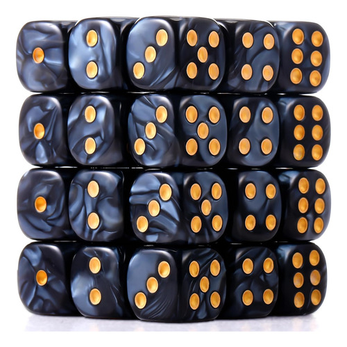 Tecunite Juego De Dados De Colores De 25 Piezas, Dados De 6