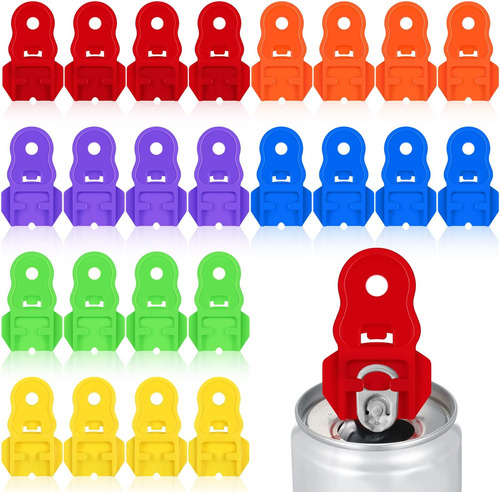 24 Piezas Colorido Manual Fácil Abrelatas Protector De Soda 
