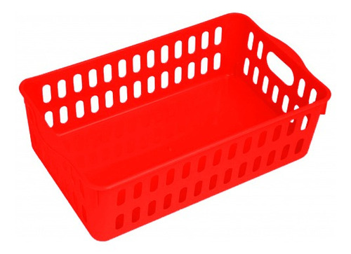 Kit 20 Cestinhas Multiuso Plástico 25x17x8 Vermelha Elloplas