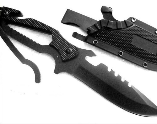 Cuchillo Columbia Tactico  Multi Herramienta Negro Selva