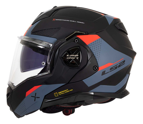 Casco Abatible De Moto Ls2 Ff901 Advant X Oblivion Azul/rojo Color Azul Tamaño del casco S 55-56cm
