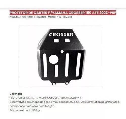 Protetor de Carter para Yamaha CROSSER 150 - até 2023 Chapam