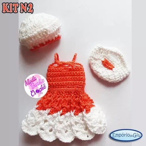 Kit Roupa De Boneca De Croche