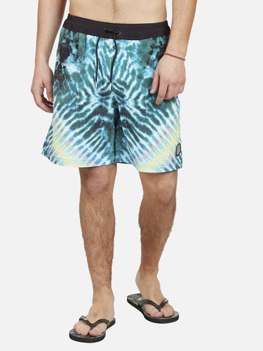 Traje De Baño Beach Bunch Elastic Waist Short Hombre Multico