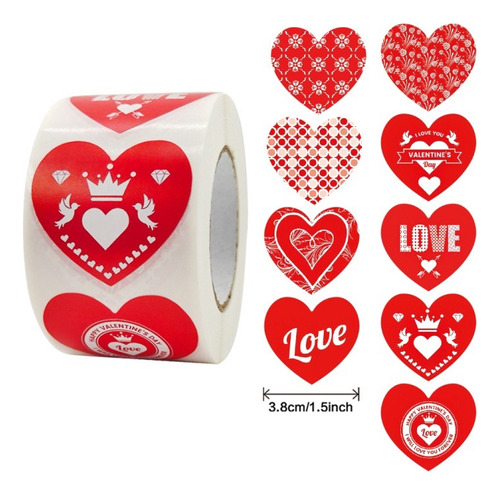 500 Stickers Autoadhesivos Love San Valentin