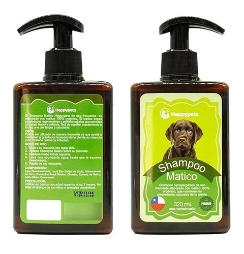 Shampoo Liquido Perros De Matico Hipoalergénico 320 Ml Fragancia n