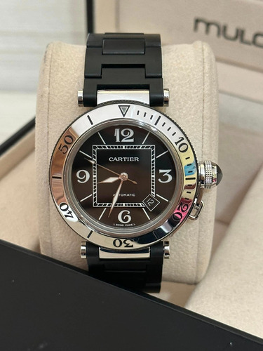Imagen 9 de 9 de Reloj Cartier Pasha Seatimer 2790 Para Caballero