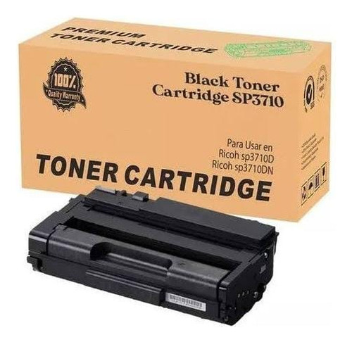 Toner Negro Para Ricoh  Sp 3710sf  Sp 3710dn | Generico 