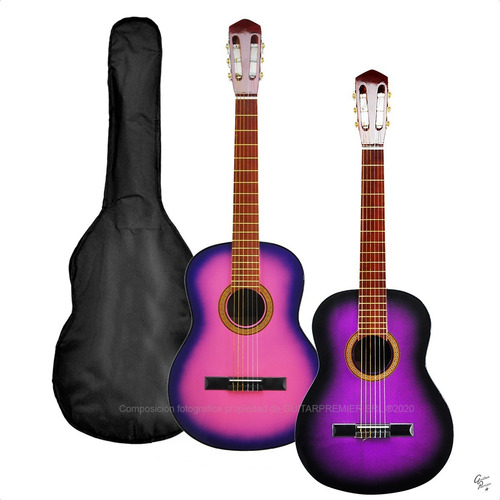 Guitarra Electrocriolla Funda Pua Colores Combo Completo