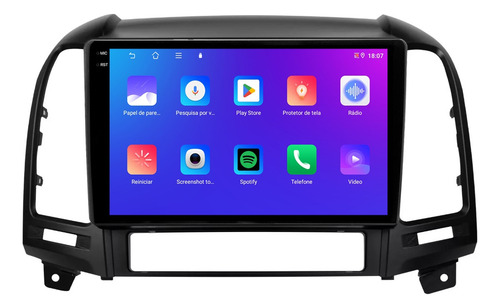 Multimidia Santa Fé 05/13 9p Android Carplay 4/64gb + Ré