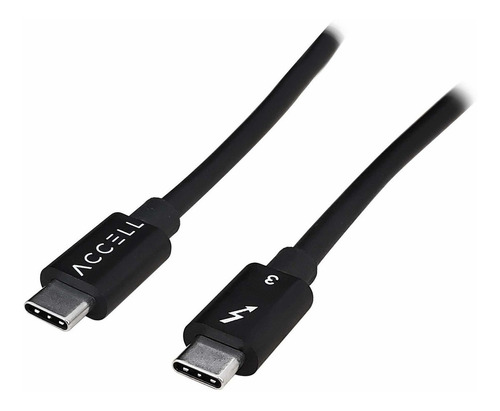 Accell Cable Usb-c Tb3, 2.6 Pies/2.6 ft, 40 Gbps, Entrega De