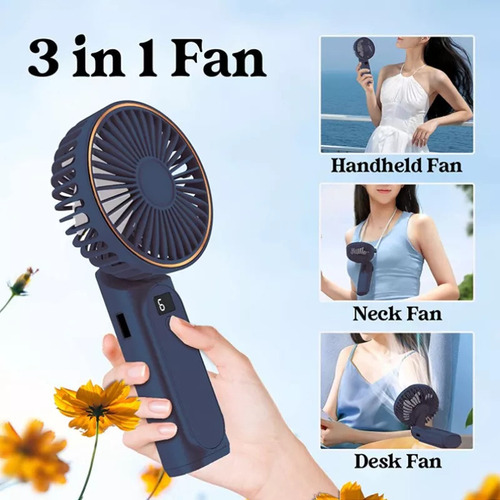 Ventilador De Escritorio Pequeño Con Batería Recargable