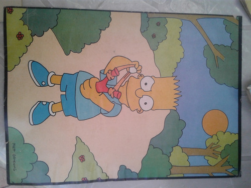 Lámina Póster The Simpsons Bart Con Detalles 20cm X 28cm