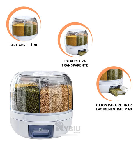 Expendedor Duro De Comida Blanco Y+regalo Ligas Para Peinar