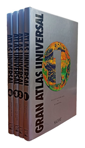 Libros Gran Atlas Universal Salvat 4 Tomos