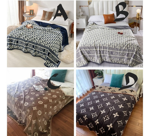 01 Manta Premium De Lujo A1 Reversible Elegante Importada