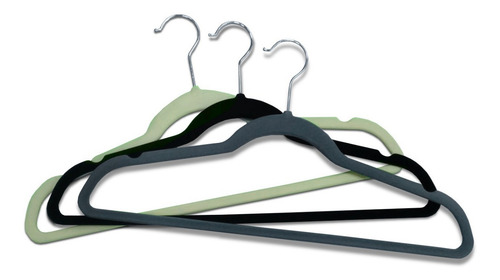 Imagen 2 de 4 de Set X 25 Perchas Slim Terciopelo Ultra Finas Antideslizante