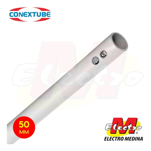 Caño Rígido 50mm 3mt Pvc Dobla Frío Conextube Electro Medina