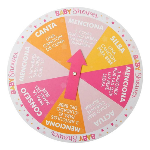 Mylin Juego De Ruleta Baby Shower 22.7x22.7cm 1pz