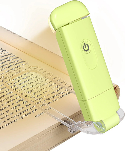 Lampara De Libro Recargable Por Usb Con 2 Niveles De Brillo 