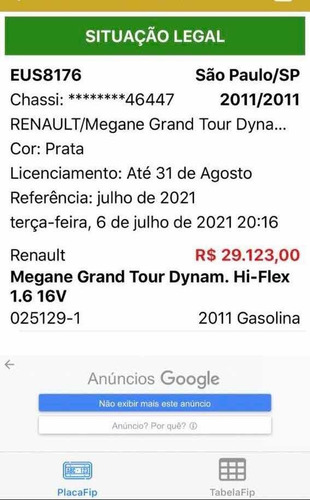 Imagem 9 de 10 de Renault Megane 2011 1.6 Dynamique Hi-flex 4p