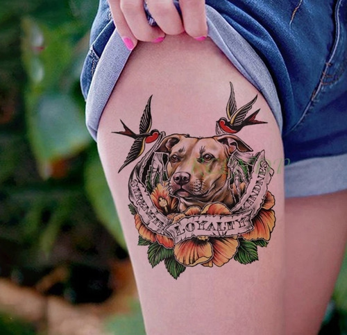 Tatuaje Temporal Realista Perro Dog # Life In A Tattoo