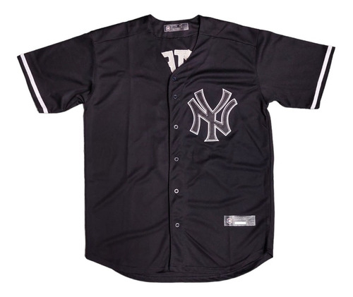Imagen 1 de 3 de Camiseta Casaca Baseball Mlb Ny Yankees 2 Jeter Black Mod 2