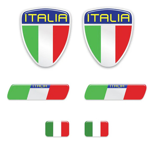 Kit Adesivos Emblema Escudo Placa Coluna Itália Resinados