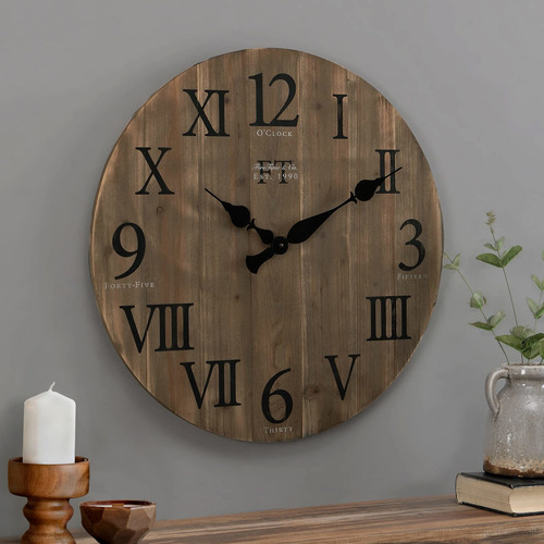 Firstime Co Reloj Pared Rustico Madera Granero 24 Graero