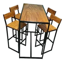 Comprar Mesa Barra 140x70 + Taburetes Inclinados Moderno Industrial