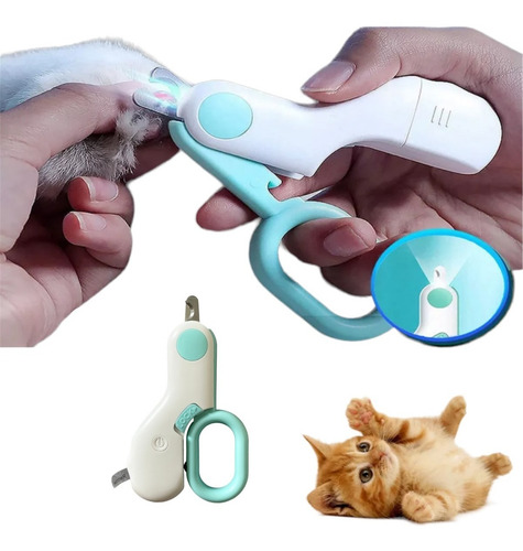Imagen 2 de 7 de Corta Uñas Para Perros Y Gatos Con Luz Led, Mascotas.