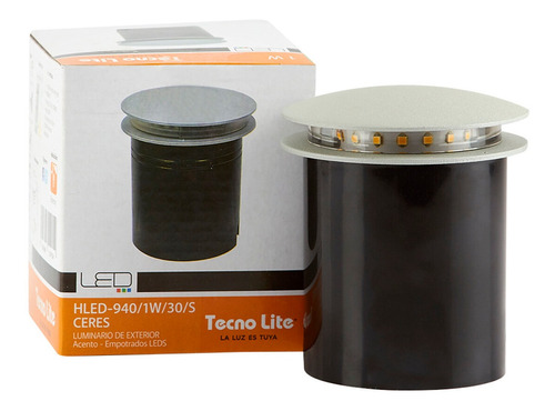 Luminario De Piso Ip65 Tecnolite Ceres Led Gris 3000k 1w