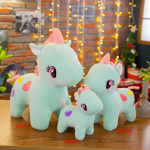 Unicornio Pony Peluche 23 Cm Corazón Amor Kawaii