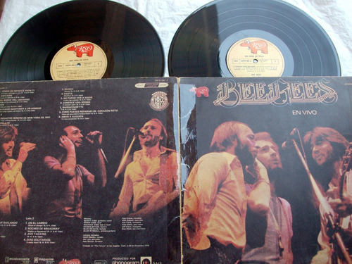 Bee Gees - Bee Gees En Vivo / Vinilo Doble 1977 Éxitos Vg+ 