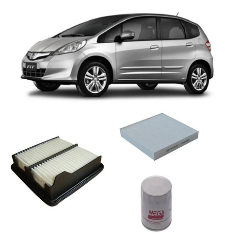 Kit X3 Filtros Honda Fit 2008 A 2013 Wega