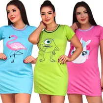 Comprar Kit 5 Camisolas Camisão Malha De Personagem Feminino
