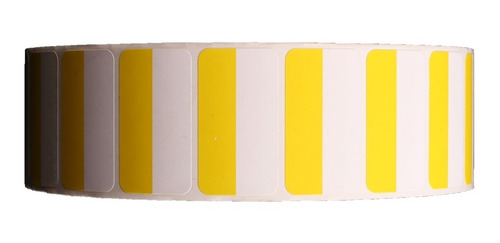 6 Mil Etiquetas Tt (usa Ribbon) 40mm X 22mm Blanco/amarillo 