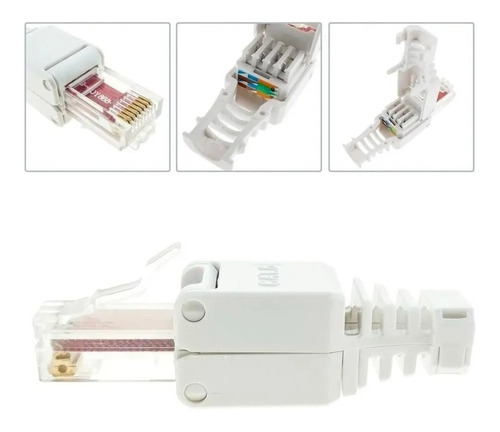 Plug Autoponchable Cat 6 Rj45 Facil Conexion 10 Piezas E19-3