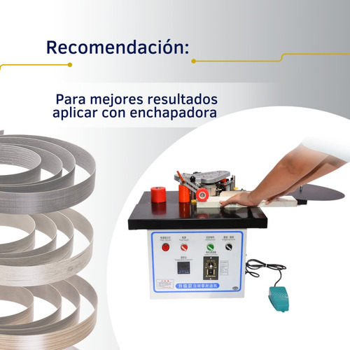 Cubre Canto Pvc .45 Fresno Bruma 19 Mm X 50 Mts***
