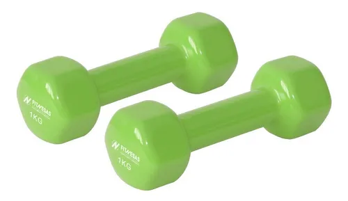 Par Mancuernas Bsfit 1 Kg Pesas Hexagonal Plástico Bicep Gym