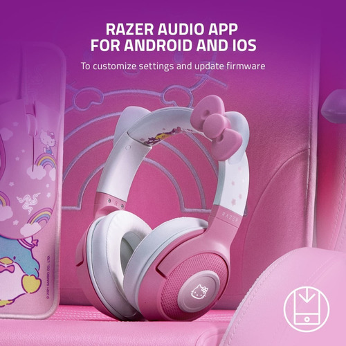 Imagen 2 de 7 de Auricular Razer Kraken Bt Hello Kitty & Friends Rgb Bt 5.0