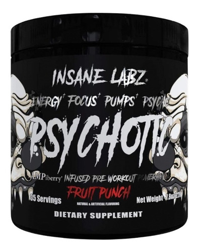 Insane Labz Psychotic Black (35 Serv) + Envio Gratis