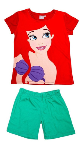 Pijama Verano Frozen Princesas Ariel Aurora Princesas Disney