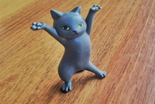 Gatos Bailando Figuras Soporte 4 Piezas