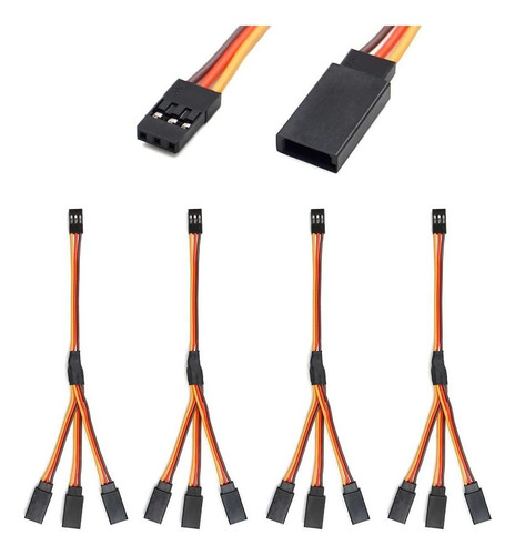 Cable Divisor De Arns Servo Y 3 Pines Conector Macho A Hembr