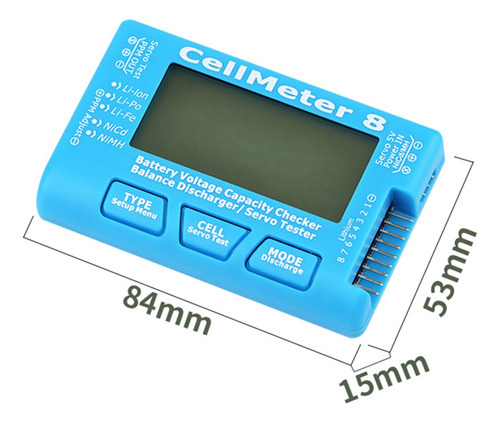 Medidor De Prueba De Voltaje De Capacidad De Batería Rc Cell