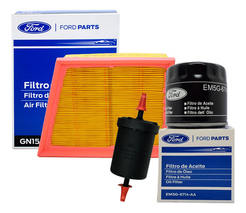 Kit 3 Filtros Aceite + Aire + Combust Ford Ka Motor 1.5 Orig