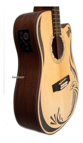 Imagen 3 de 10 de Guitarra Docerola Electroacústica Danwood De Picea Y Caoba